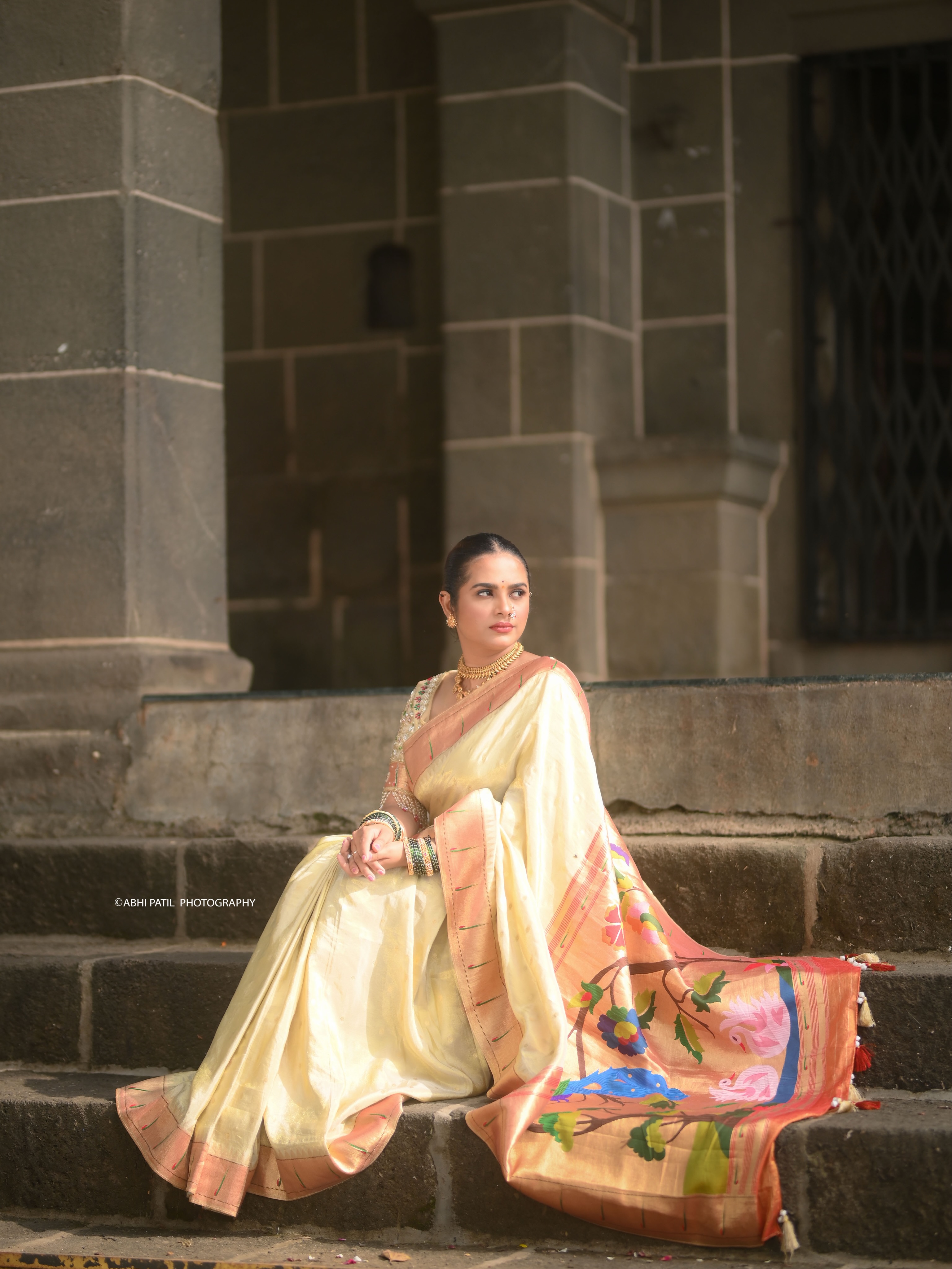 Amruta Dhongade Yellow Paithani Saree Look
