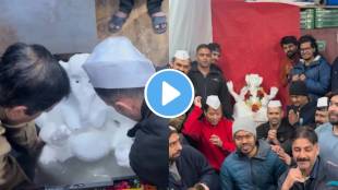 Antarctica Ganeshotsav Indian Scientists ice statue celebration | Maitri Research Station Antarctica Ganesh visarjan viral video | अंटार्क्टिका भारतीय वैज्ञानिक बर्फातील गणपती मूर्ती गणेशोत्सव | मैत्री संशोधन केंद्र अंटार्क्टिका गणेश विसर्जन फोटो