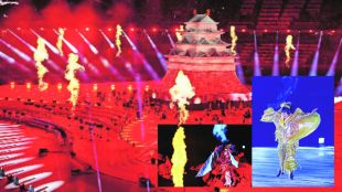 Asian Games Opening Ceremony Nagoya Japan | Manu Bhaker Pawan Sehrawat Indian Contingent Flagbearer | Asian Games Japan Emperor Naruhito Opening Ceremony | Asian Games Sports News Asian Olympic Council OCA