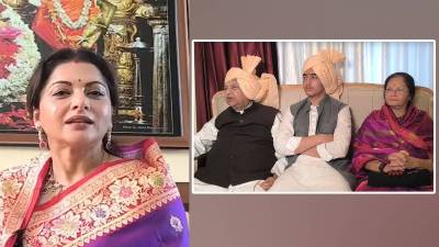 अभिनेत्री भाग्यश्रीने आदित्यराजेंना डावलून गणपतीची आरती केल्याने वाद, वडील-मुलीत मतभेद