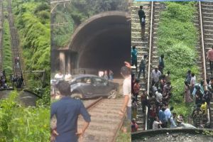 Navi Mumbai Parsik Hill Car Accident | Belapur Uran Railway Track Car Collapse | Navi Mumbai Railway Police Investigation | Belapur Train Service Disrupted