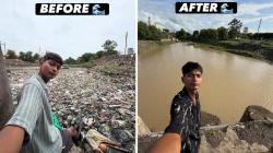 प्रदूषित नदीच्या स्वच्छतेसाठी २० वर्षीय तरूणाचा आटापिटा; व्हायरल झाल्यावर म्हणाला, ‘लोक मला वेडा म्हणतात’