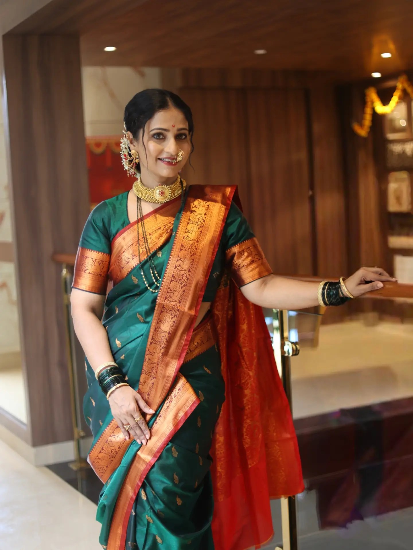 Dipti Ketkar Pink Nauvari Saree Look