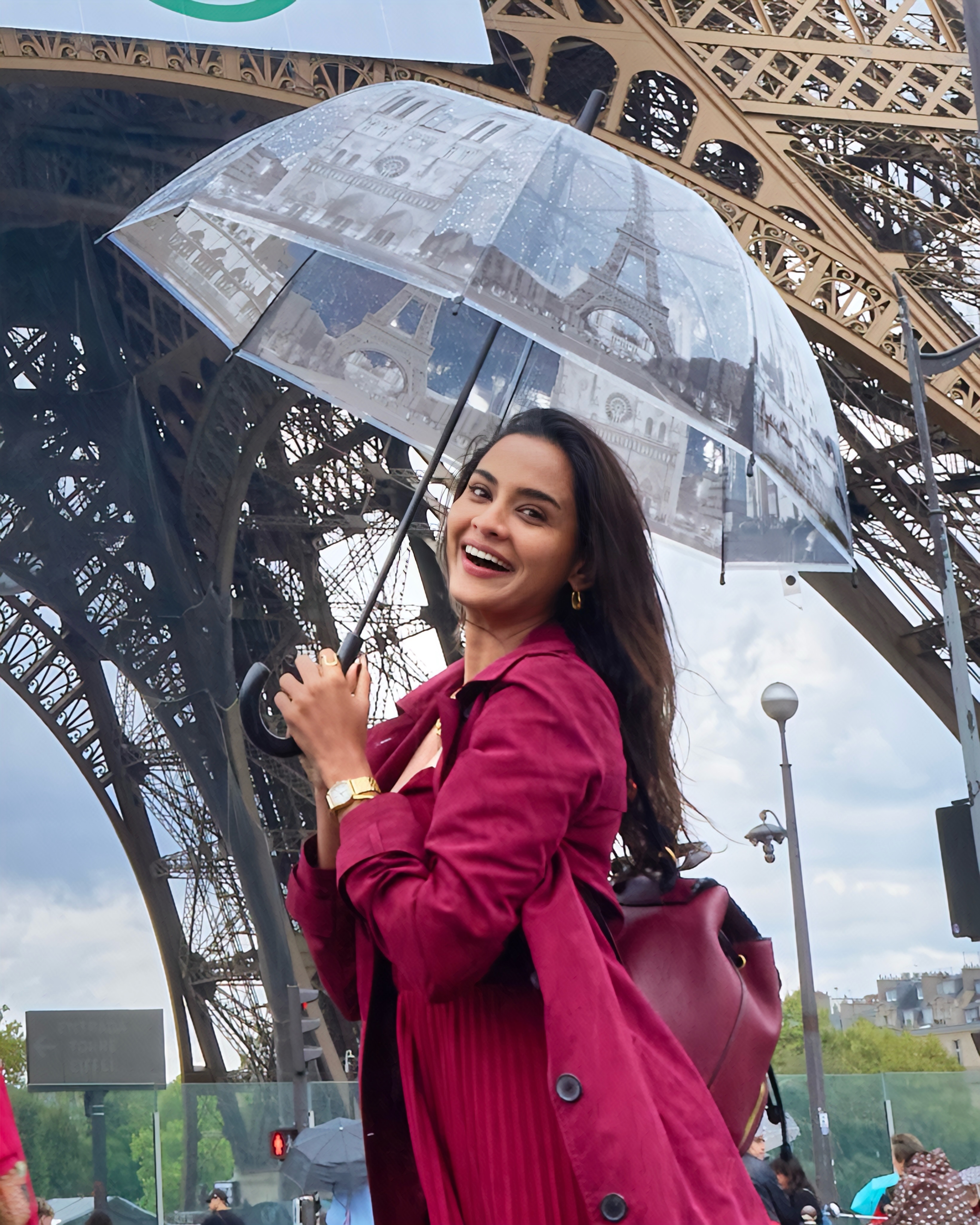 Disha Pardeshi At Eiffel Tower Paris