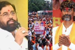 Eknath Shinde Manoj Jarange Mumbai Protest