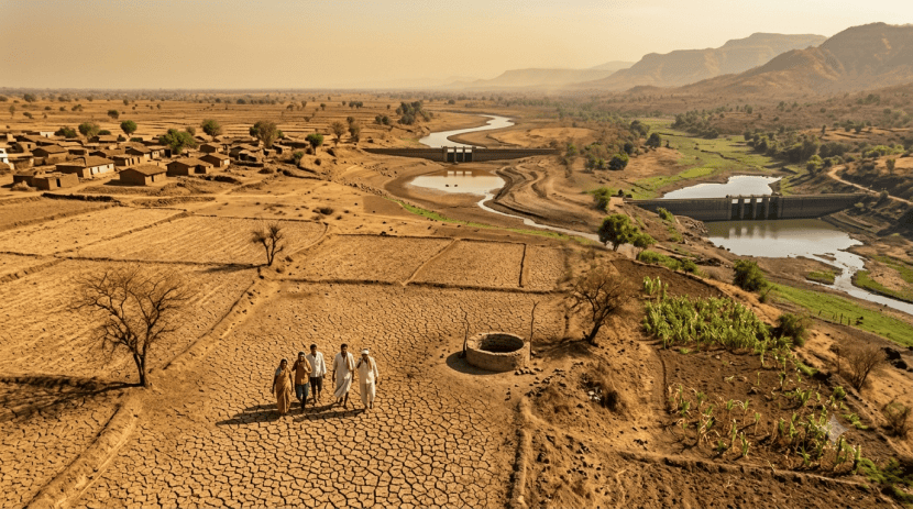 El Nino Impact on India Monsoon 2026 map and ocean temperature chart | Water Crisis Drought Risk Maharashtra dry dam reservoir | एल निनो प्रभाव आणि भारतातील दुष्काळ परिस्थिती | महाराष्ट्रातील पाणीटंचाई आणि कोरडी धरणे