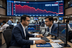 HDFC Bank Share Price Fall graph and market chart analysis | Reasons why HDFC Bank stock price is dropping in stock market | एचडीएफसी बँकेचा शेअर का पडतोय याचे सविस्तर विश्लेषण | शेअर बाजारात एचडीएफसी बँक शेअरची घसरण आणि FII विक्री