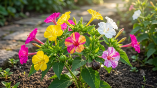 gulbakshi plant four oclock flower care | mirabilis jalapa gulbakshi benefits marathi | गुलबक्षी वनस्पती आणि विविधरंगी फुले | गुलबक्षी रोपाची लागवड आणि औषधी फायदे