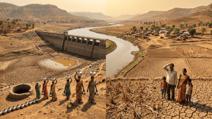 El Nino Impact on India Monsoon 2026 map and ocean temperature chart | Water Crisis Drought Risk Maharashtra dry dam reservoir | एल निनो प्रभाव आणि भारतातील दुष्काळ परिस्थिती | महाराष्ट्रातील पाणीटंचाई आणि कोरडी धरणे