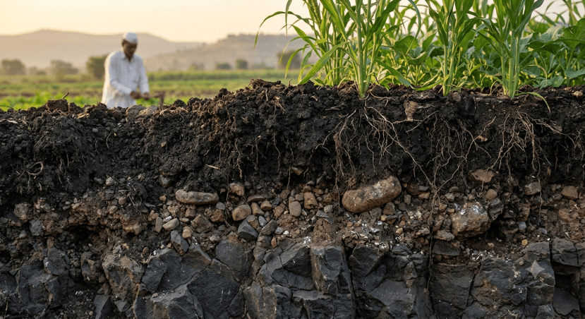 Soil Formation Science explaining how rocks form soil for food crops | GEOfood UNESCO Concept connecting local food with geological heritage | मातीची निर्मिती आणि भूगर्भशास्त्र स्पष्ट करणारी चित्रे | युनेस्कोची जीओफूड संकल्पना आणि काळी माती