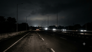 uran jnpt highway darkness issue | palaspe nhai street light fault | amra marg accident risk navi mumbai | uran bhavana ghanekar nhai report