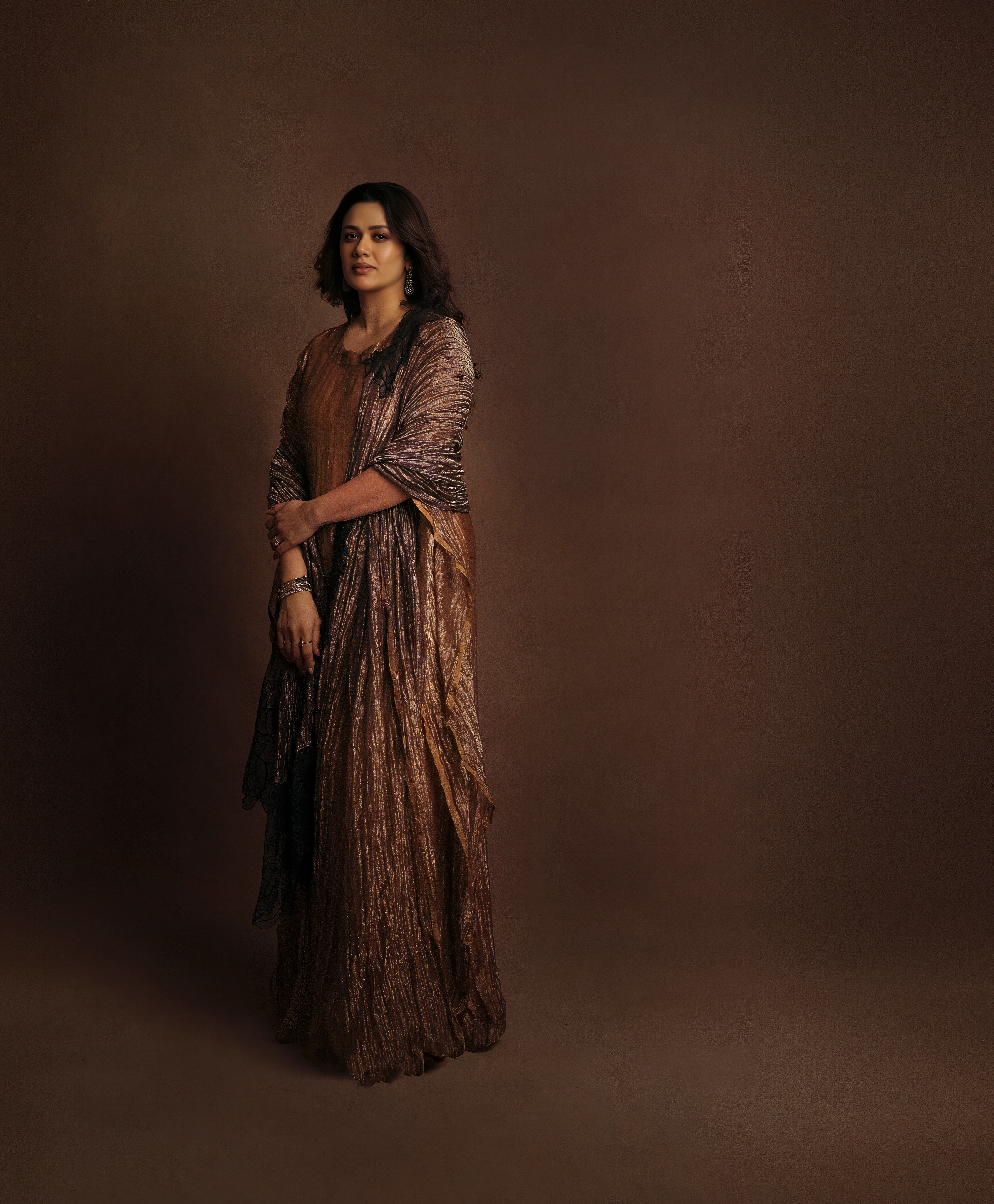 Girija Oak Godbole Brown Dress Look