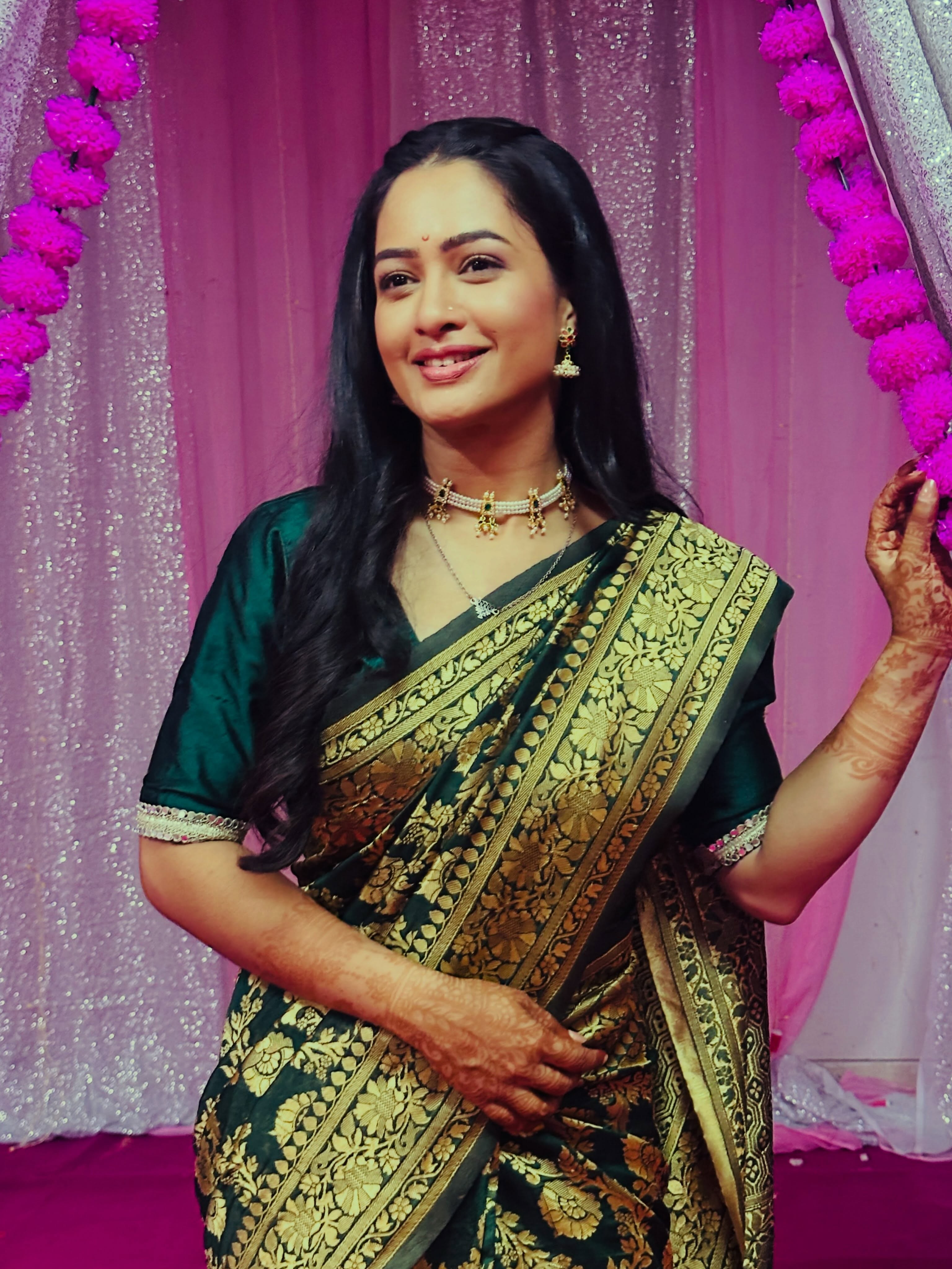 Girija Prabhu White Saree Look