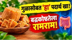 आतड्यांतली सगळी घाण होईल स्वच्छ! फक्त गुळाबरोबर एक मूठभर ‘हा’ स्वस्त पदार्थ खा; बद्धकोष्ठतेची सुट्टी, पोट होईल झटक्यात साफ!
