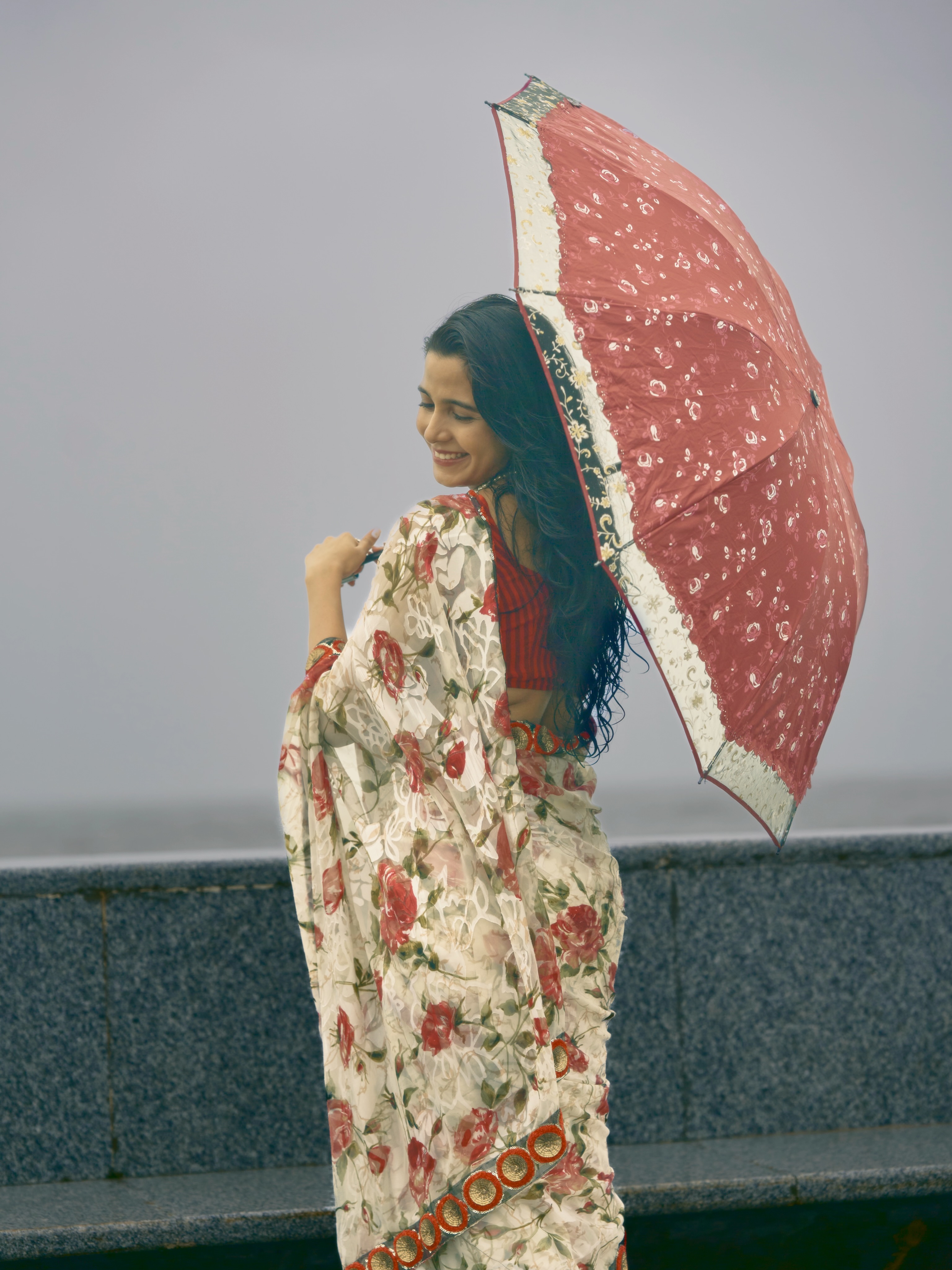 Jui Bhagwat Mumbai Rain Retro Look Photoshoot