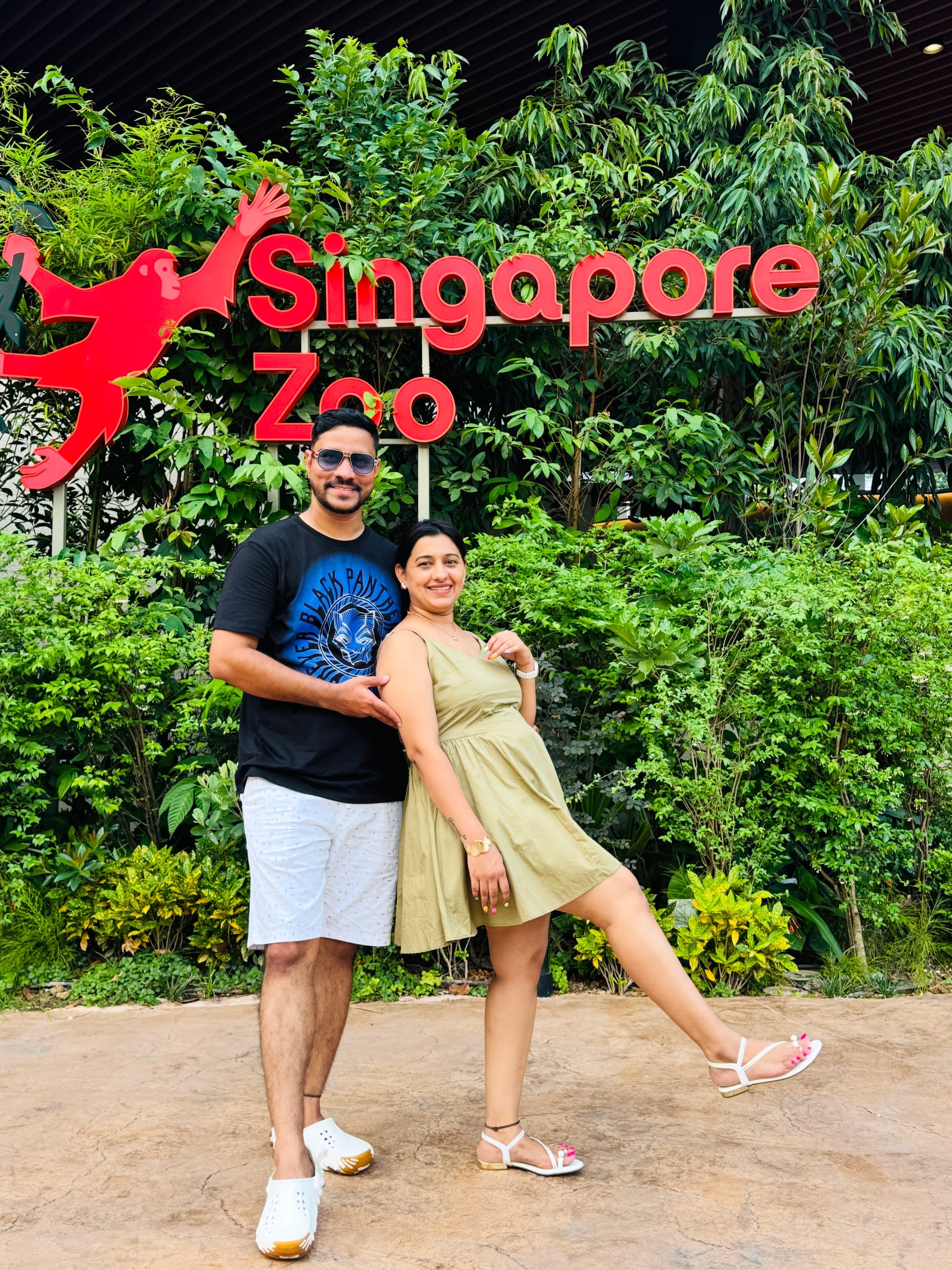 Myra Vaikul At Singapore Zoo With Family