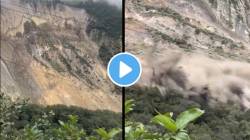 Video : काही सेकंदांत अख्खा डोंगर नदीत कोसळला; नेपाळमधील भीषण व्हिडीओ, जीव वाचवण्यासाठी लोकांची धावपळ