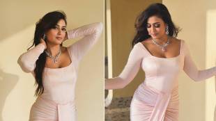 Shweta Tiwari pink bodycon dress