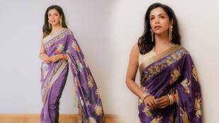 Shriya Pilgaonkar Gaja purple saree look