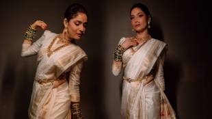Ankita Lokhande traditional Nauvari saree