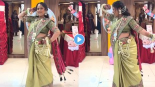 pregnant woman dance in dohale jevan | viral marathi reel | madhuri dixit song dance video | mom to be dance performance | trending maharashtra social media viral news