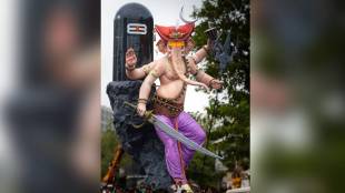 Sakinaka Cha Maharaja 40 Feet POP Idol | Saki Naka Tallest Ganesh Idol Mumbai | Powai Lake Crane Visarjan Ganeshotsav | Mumbai Ganeshotsav POP Idol Controversy Height Security