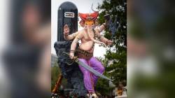 ‘साकीनाक्याचा महाराजा’ मंडळाची ४० फूट उंच गणेशमूर्ती; दोन टनांच्या मूर्तीच्या सुरक्षित वाहतुकीसाठी मंडळाची विशेष तयारी