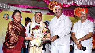 Sudhakar Chaudhary Surat Deputy Mayor Felicitation | Amalner Jalgaon Native Sudhakar Chaudhary Reception | Jitendra Patil Loksatta Jalgaon Report | Mali Panch Mandal Kalamsare Amalner Event