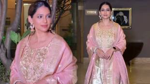 Urmila Kanetkar pink traditional dress
