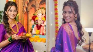 Shivani Surve traditional saree look