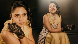 Mrunmayee Deshpande polka dot saree look
