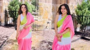 Sayali Sanjeev saree look in America