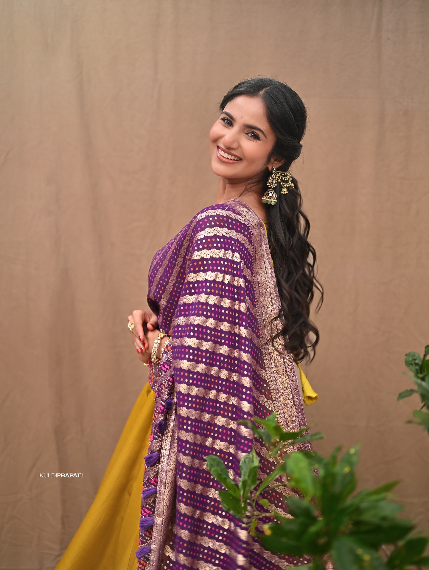 Pooja Birari Yellow Nauvari Saree Look