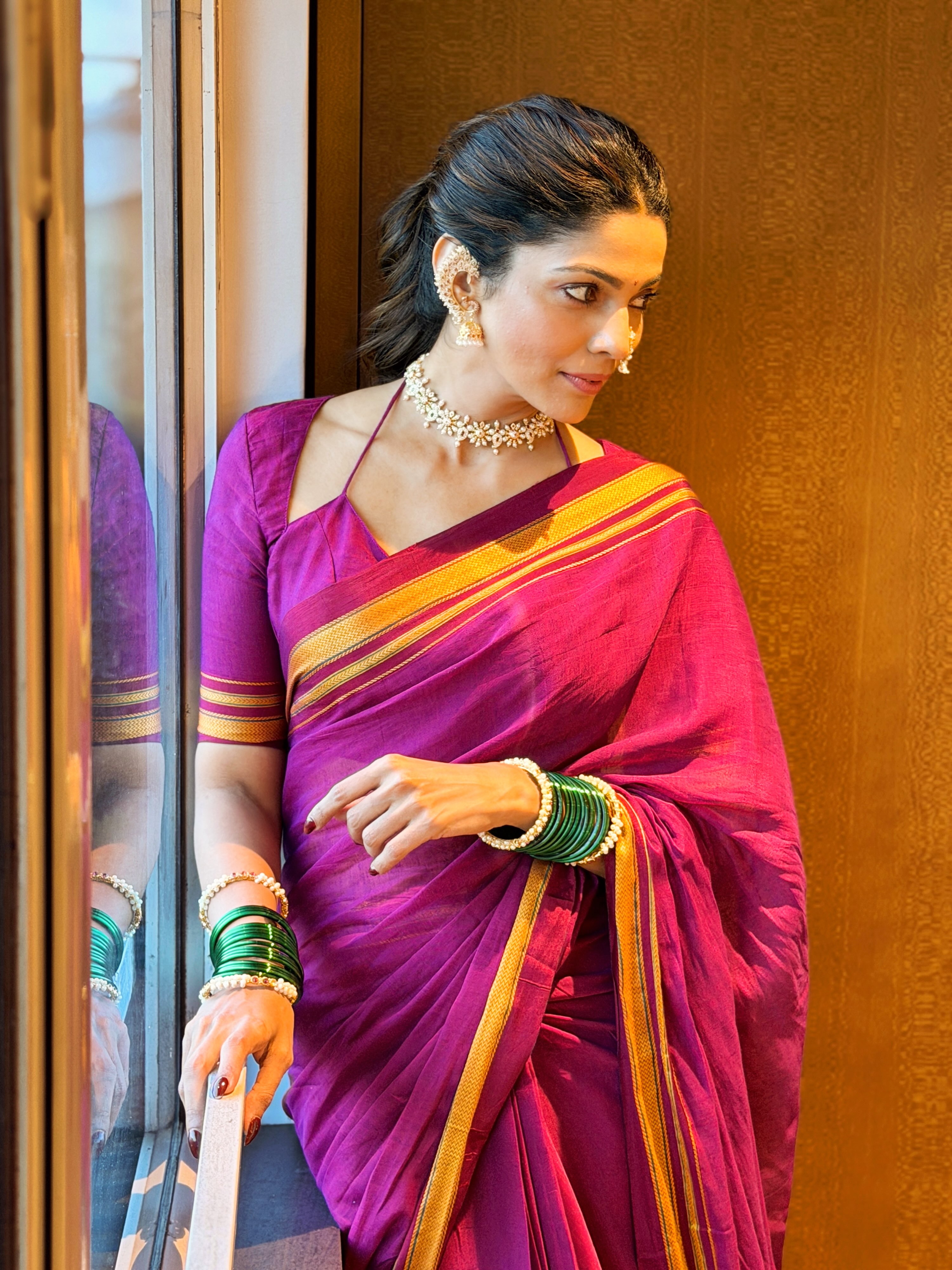 Pooja Sawant Irkal Saree Look