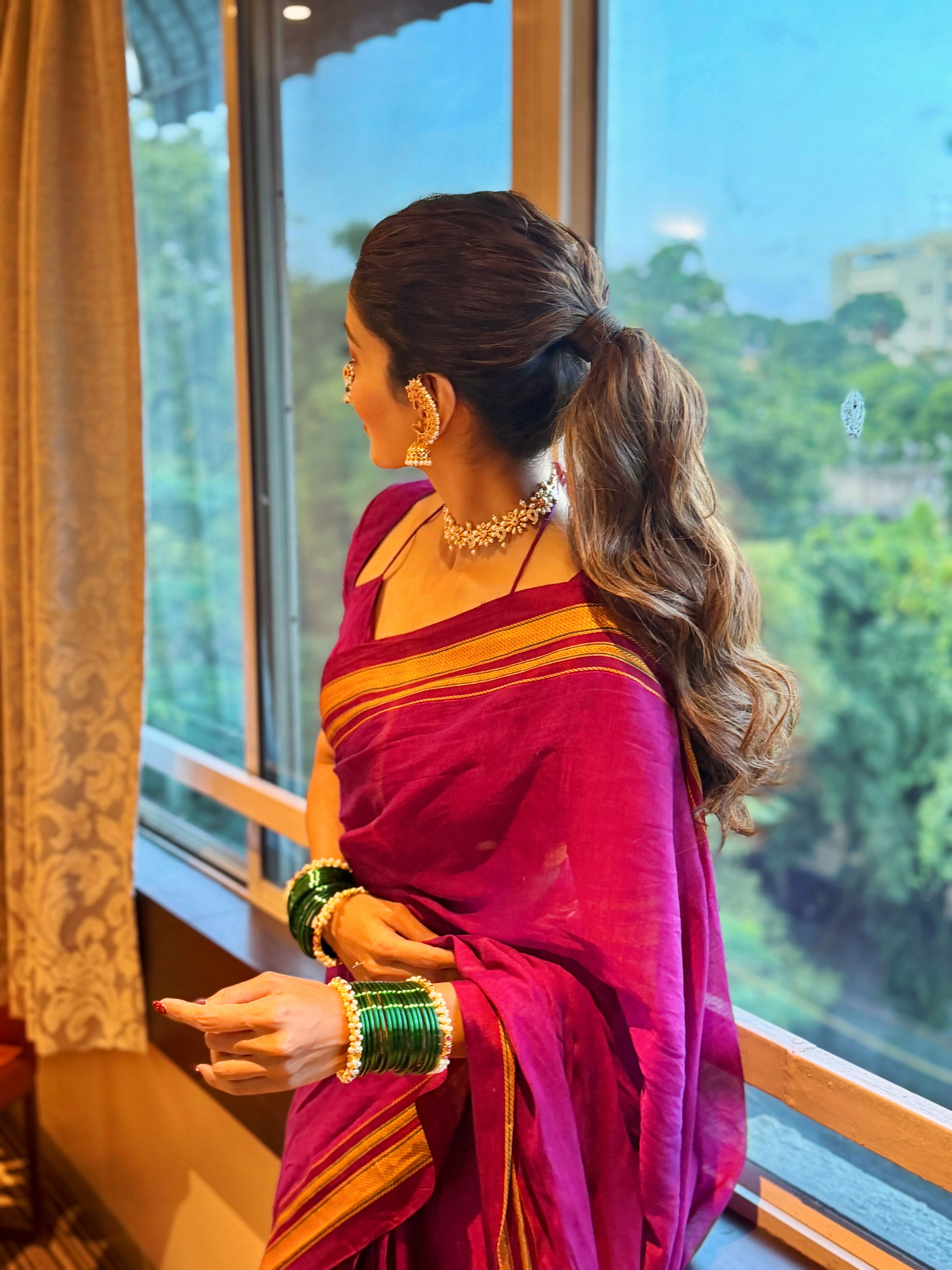 Pooja Sawant Irkal Saree Look