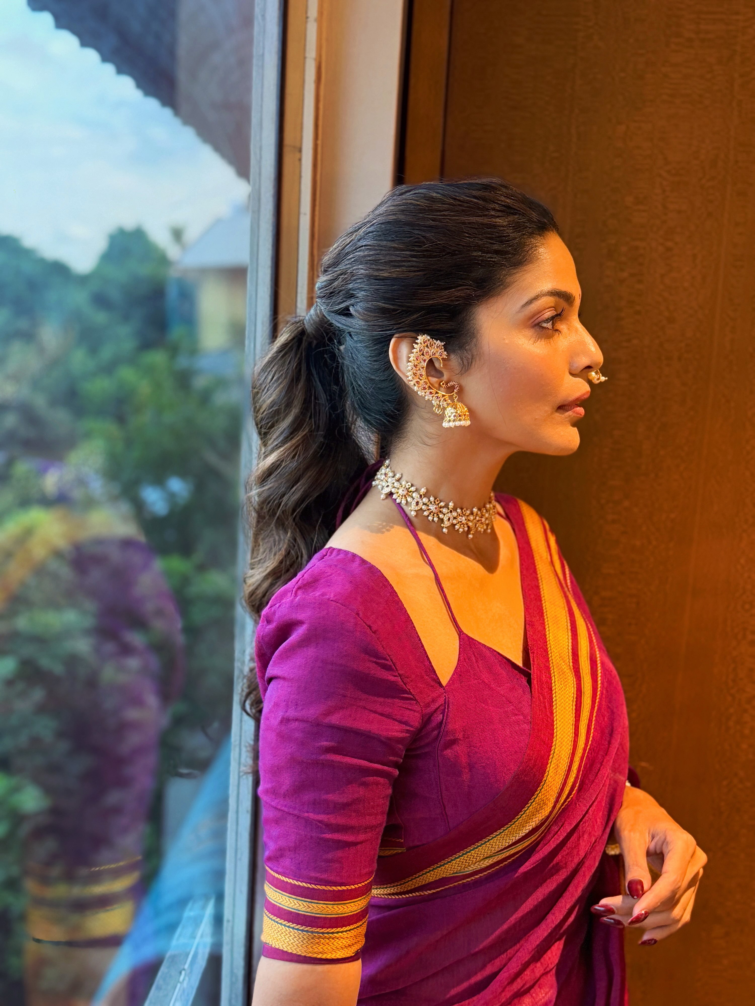 Pooja Sawant Irkal Saree Look