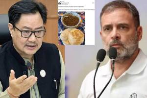 Rahul Gandhi Kiren Rijiju Food Controversy