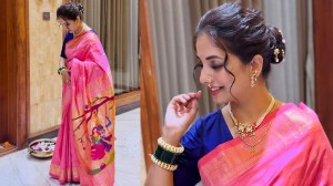 Photos: गुलाबी राधा-कृष्ण पदराच्या पैठणी साडीत खुललं सायली संजीवचं सौंदर्य