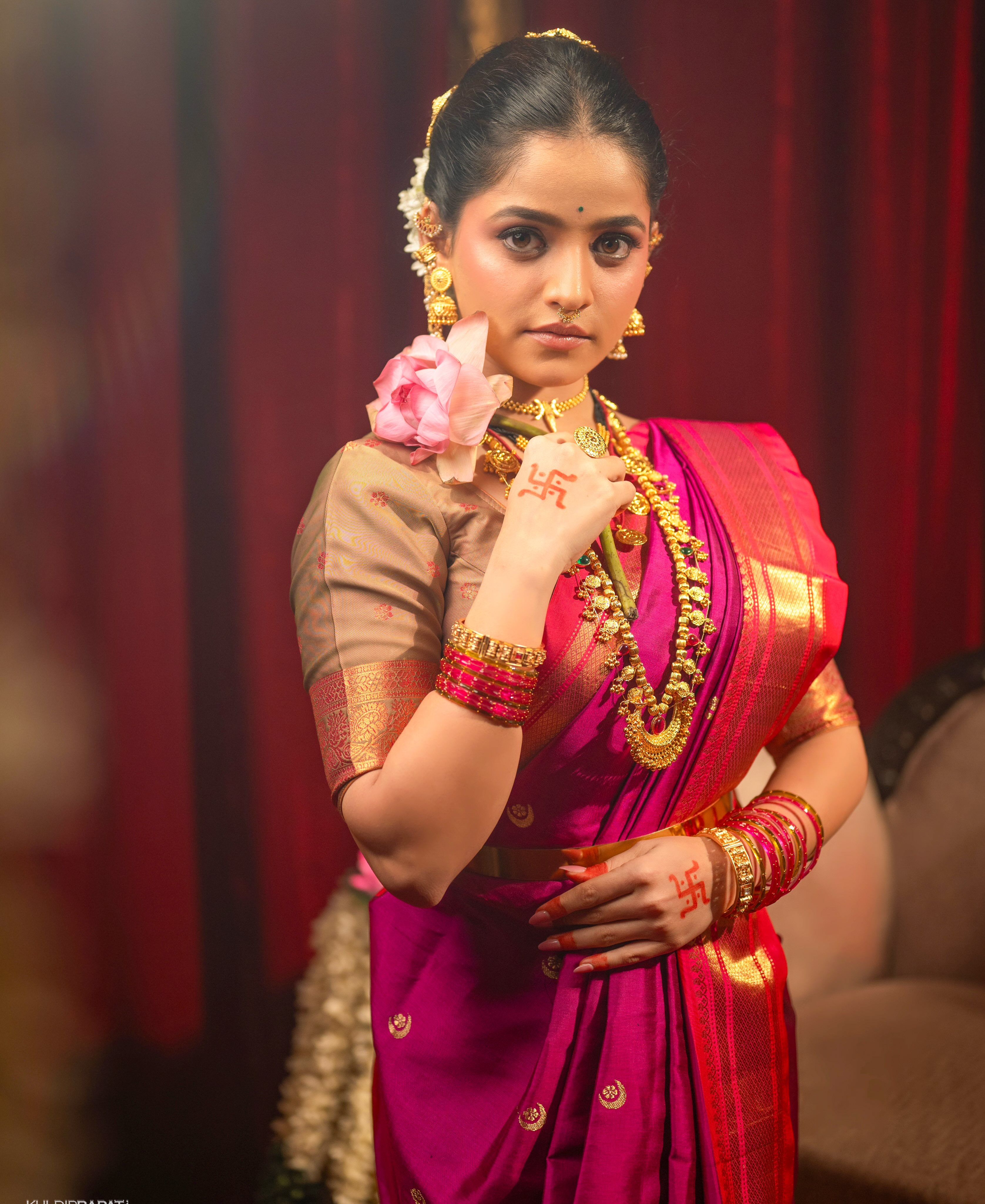 Sharayu Sonawane Pink Nauvari Saree Look