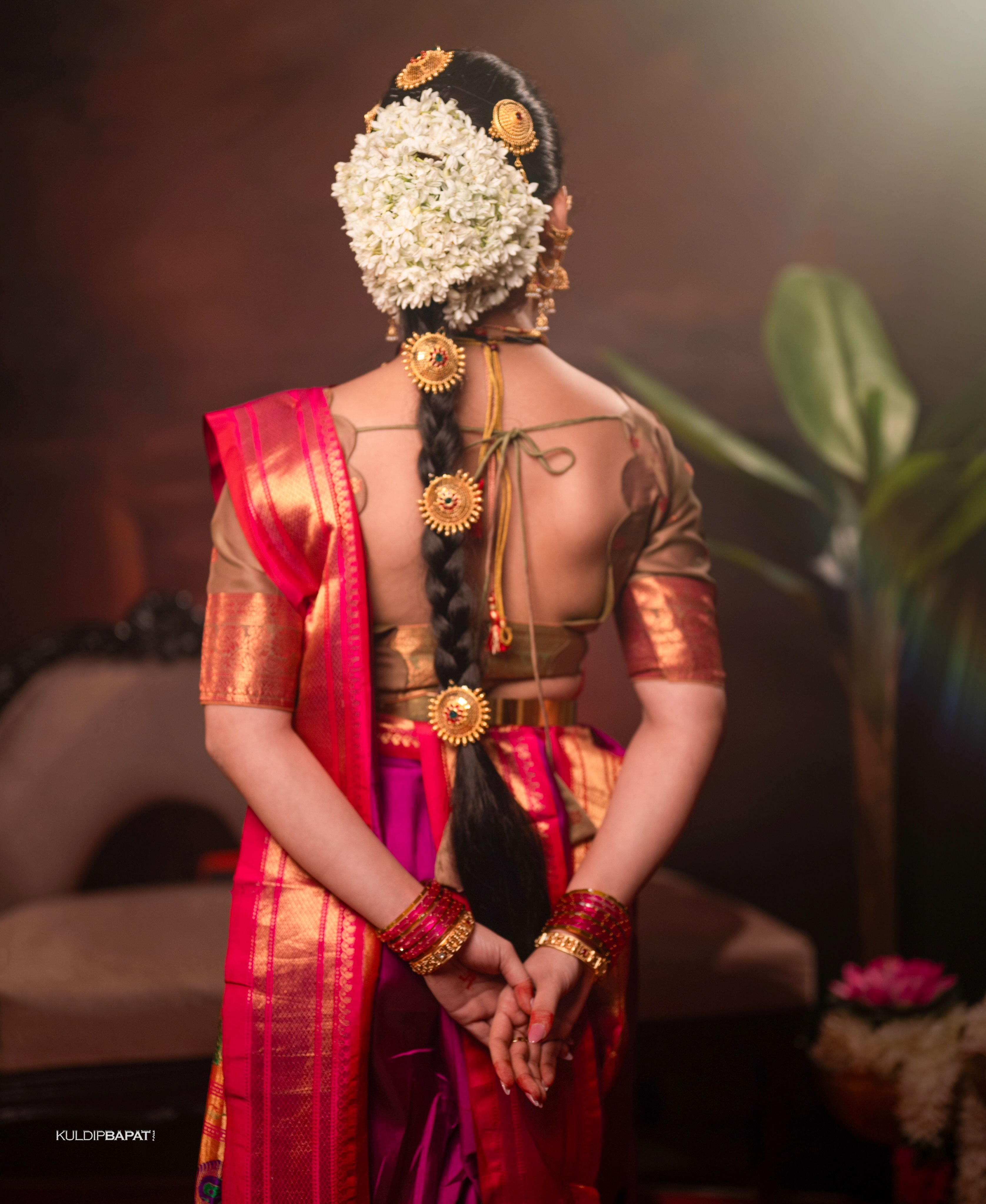 Sharayu Sonawane Pink Nauvari Saree Look