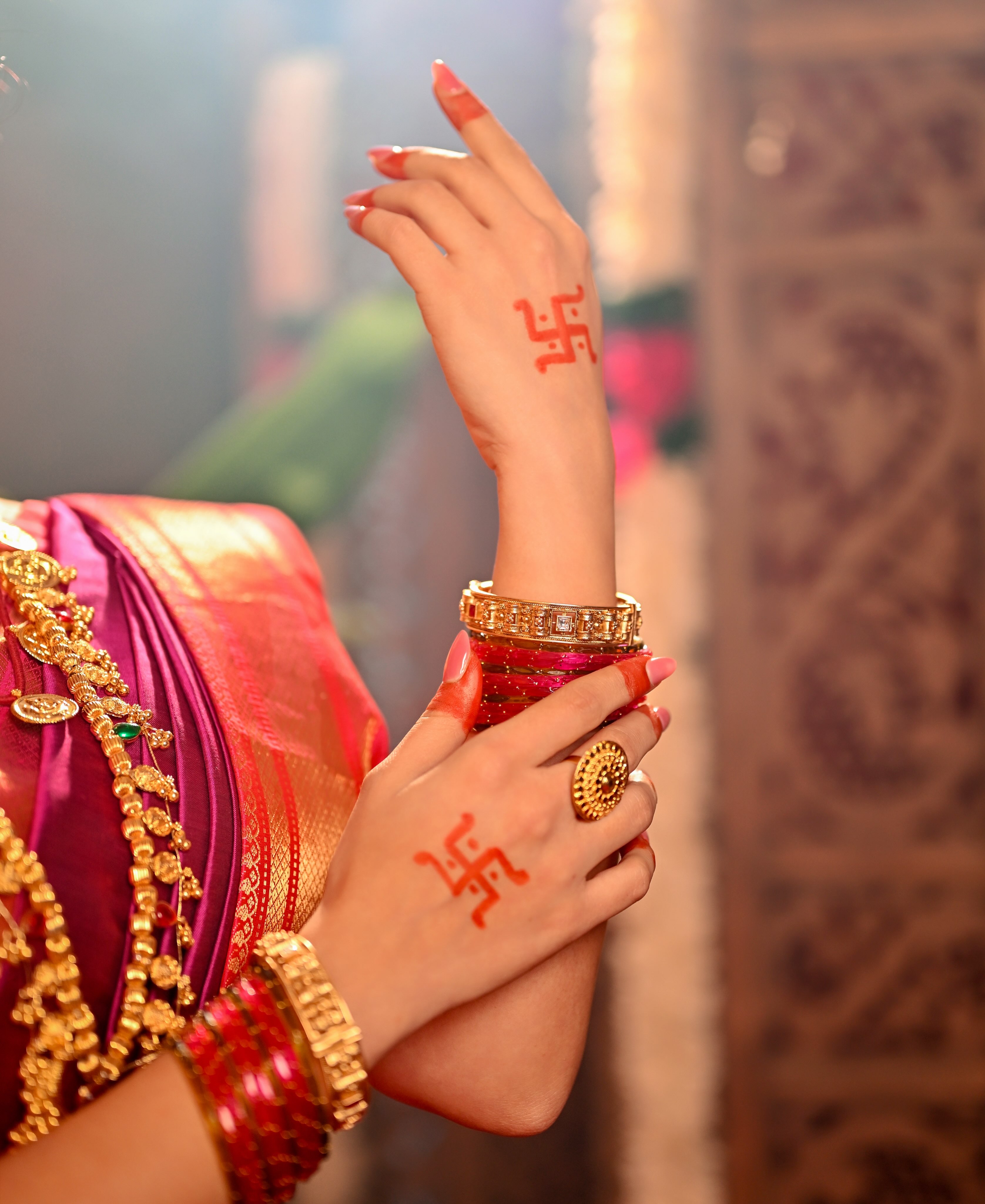 Sharayu Sonawane Pink Nauvari Saree Look