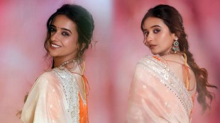 Shivani Surve White Saree Look