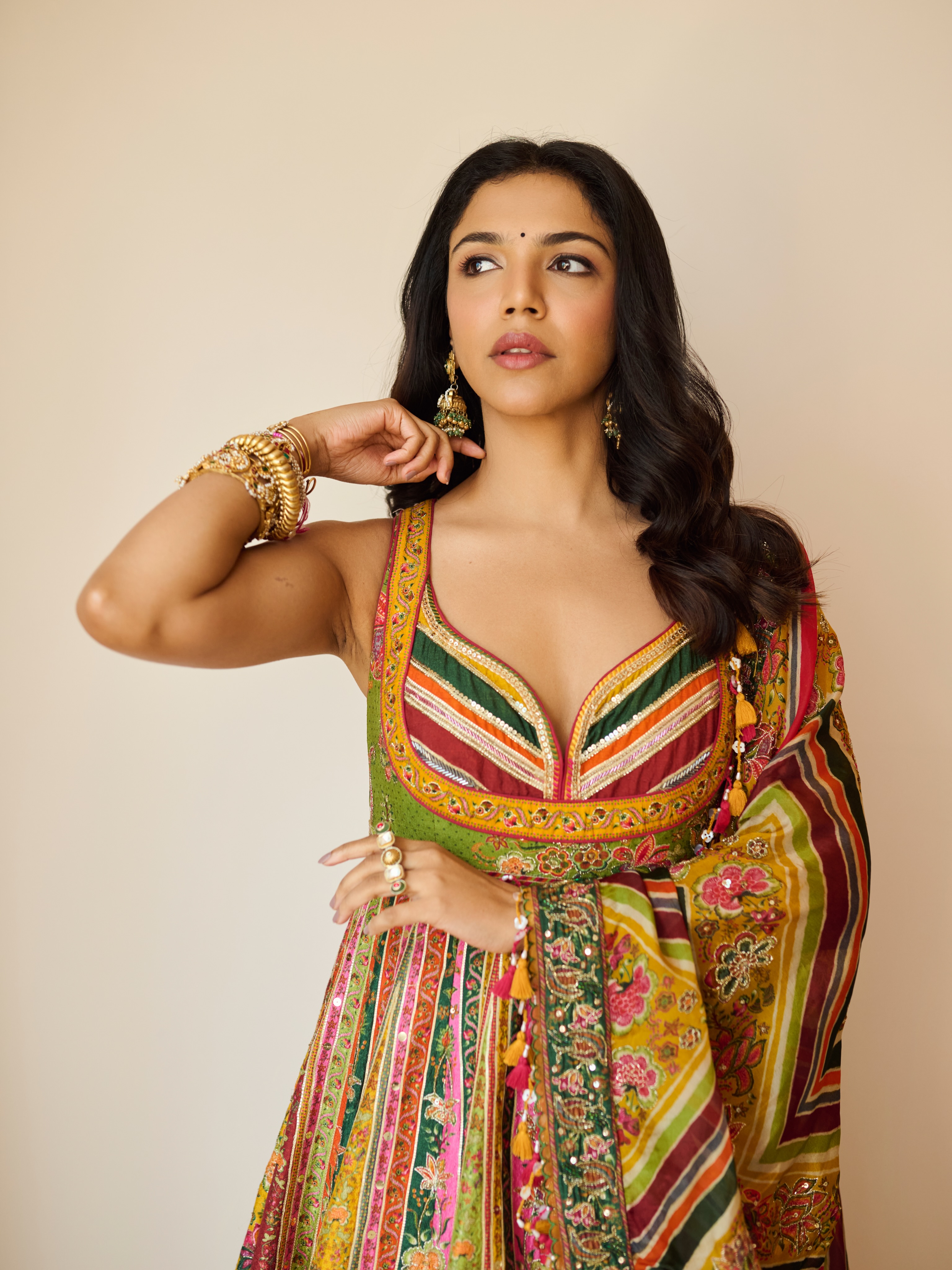 Shriya Pilgaonkar Anarkali Dress Look