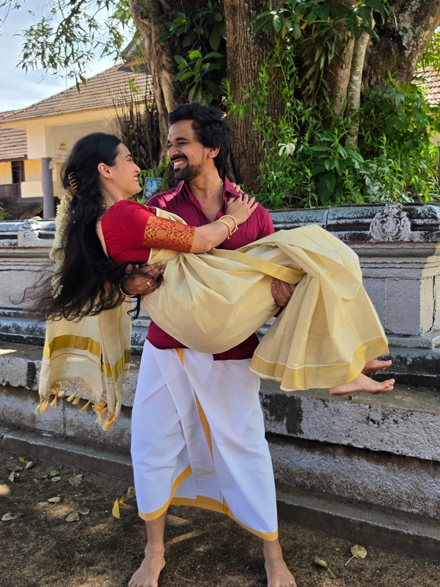 Siddharth Khirid Maithili Bhosekar South Indian Look