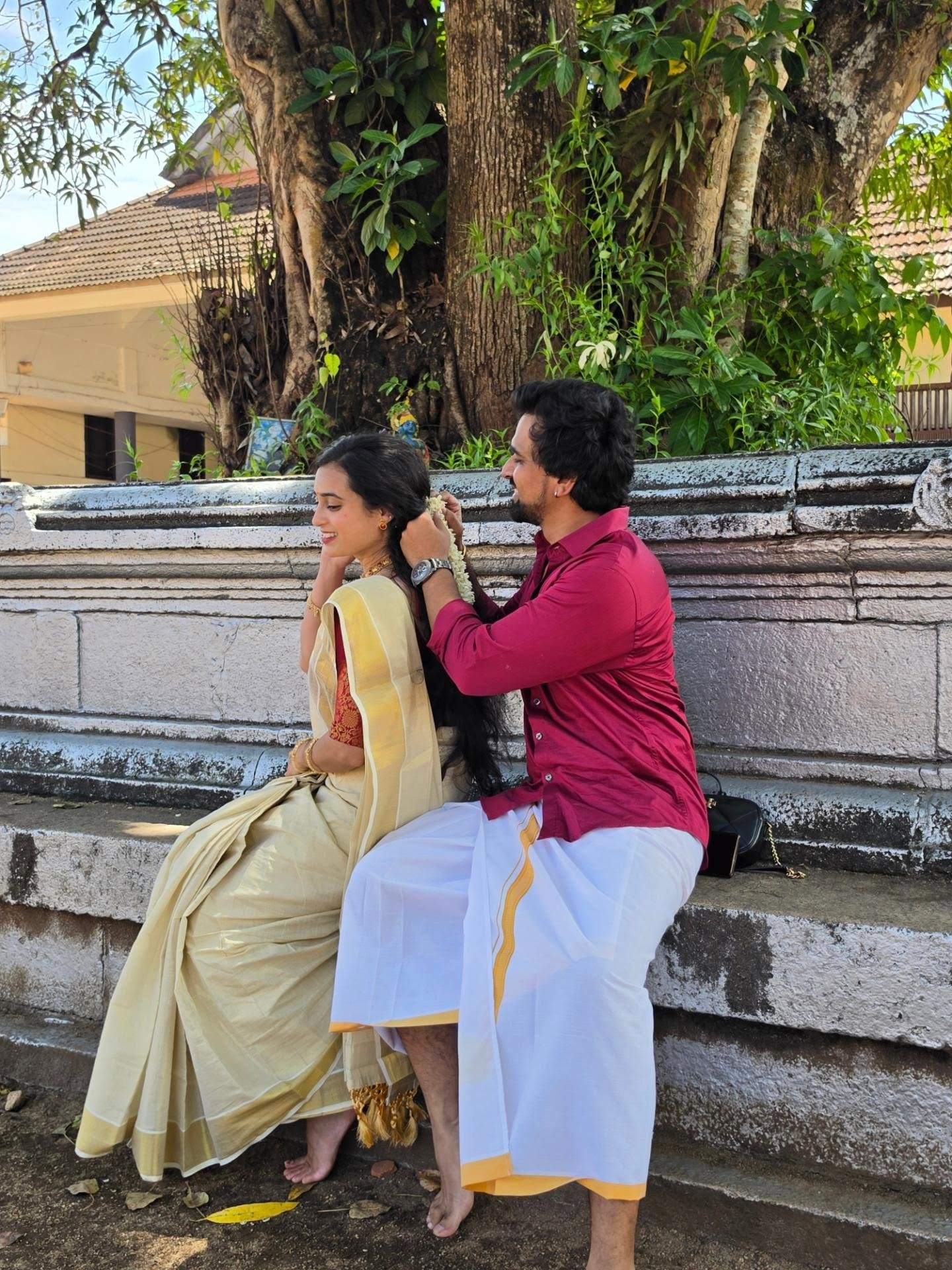 Siddharth Khirid Maithili Bhosekar South Indian Look