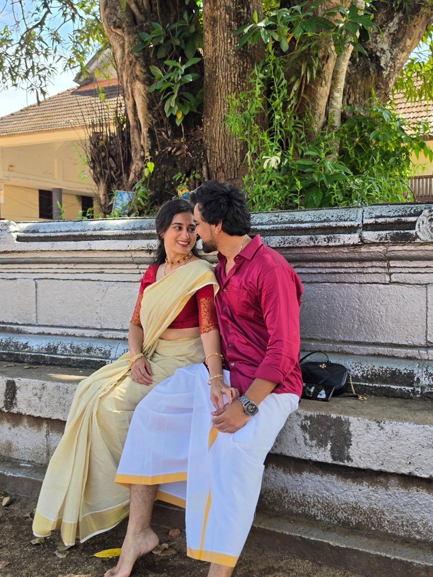 Siddharth Khirid Maithili Bhosekar South Indian Look