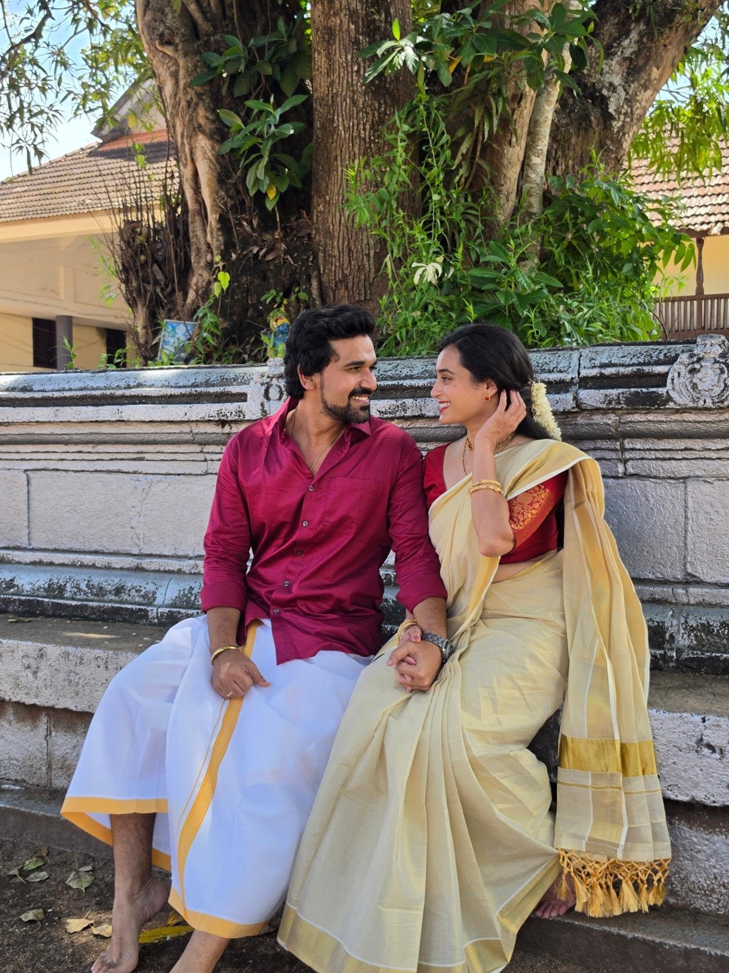 Siddharth Khirid Maithili Bhosekar South Indian Look