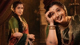 Snehlata Vasaikar Red Nauvari Saree Look