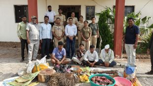 Forest department action Solapur | Blackbuck hunting meat sale arrest | Solapur crime news Maharashtra forest department