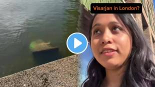 thames river ganesh visarjan london controversy | london nri woman viral video on ganesh visarjan | थेम्स नदी गणेश विसर्जन लंडन | लंडन मधील महिला गणेश विसर्जन व्हिडिओ